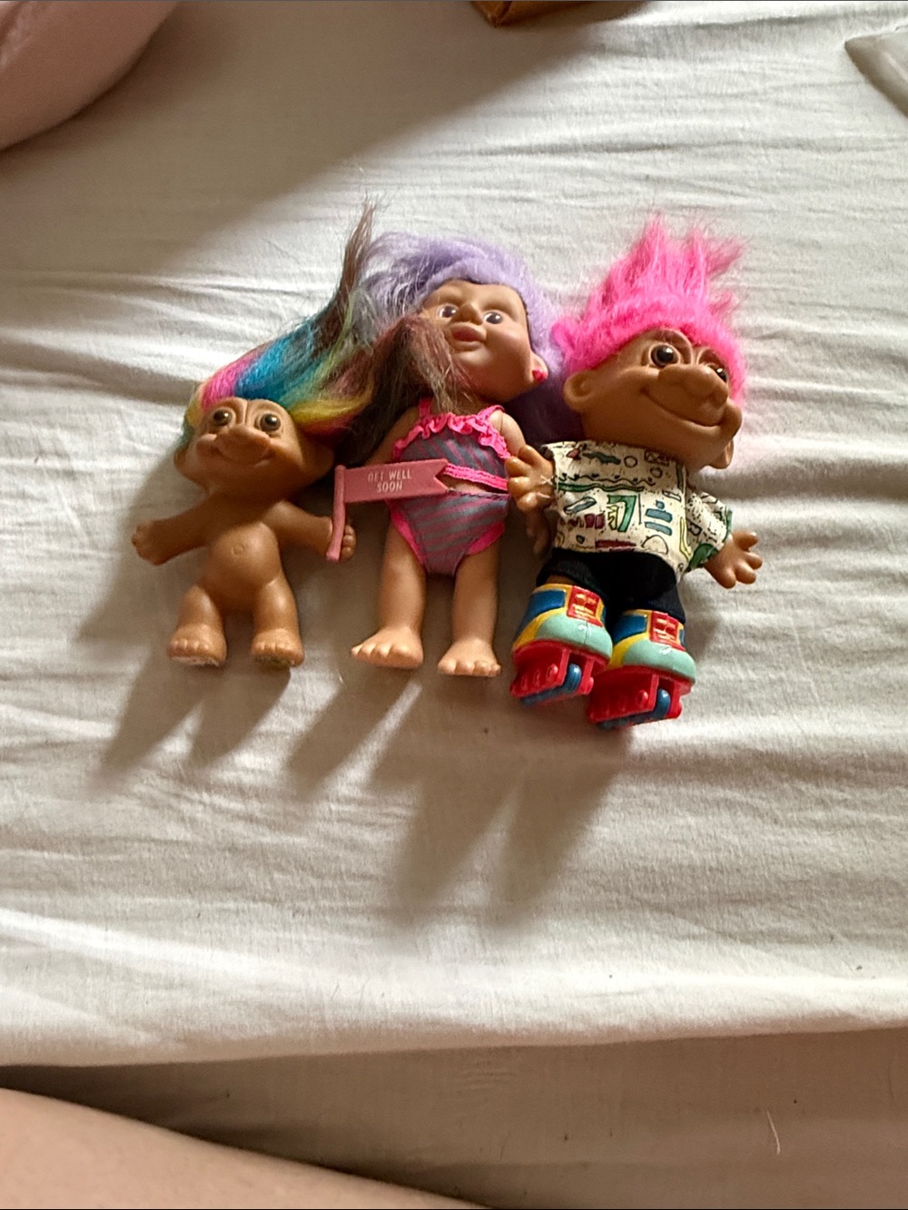 Russ Rainbow-Haired Troll Doll Trio - Pink, Purple, Multicolor